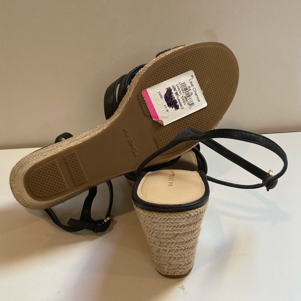 Via Spiga Inna Espadrille Wedge Sandal in Black - Picture 8 of 10